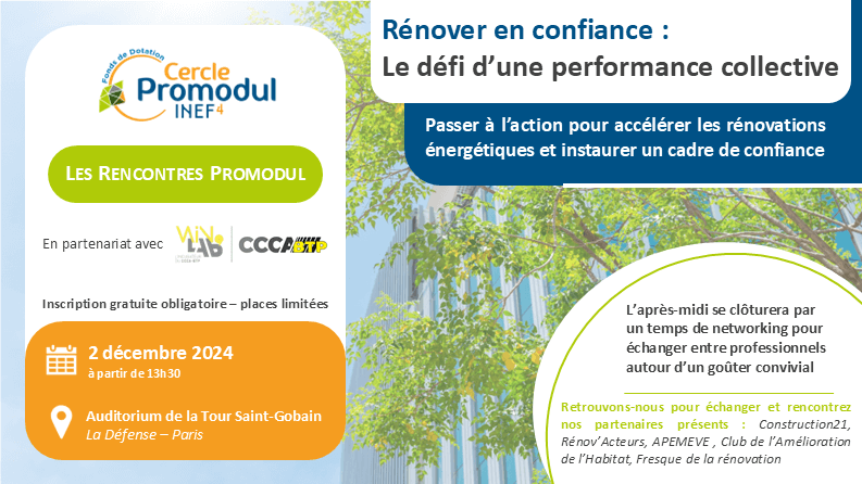 Les Rencontres annuelles Promodul : Rénover en confiance, le défi d&rsquo;une performance collective